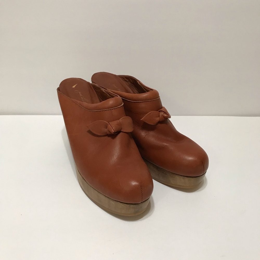 Rachel Comey Brown Leather Bow Mules